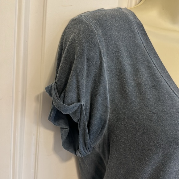 Paige Denim Washed Blue V-Neck Tee Small - Picture 3 of 7